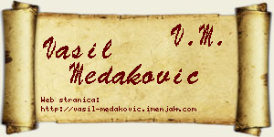 Vasil Medaković vizit kartica